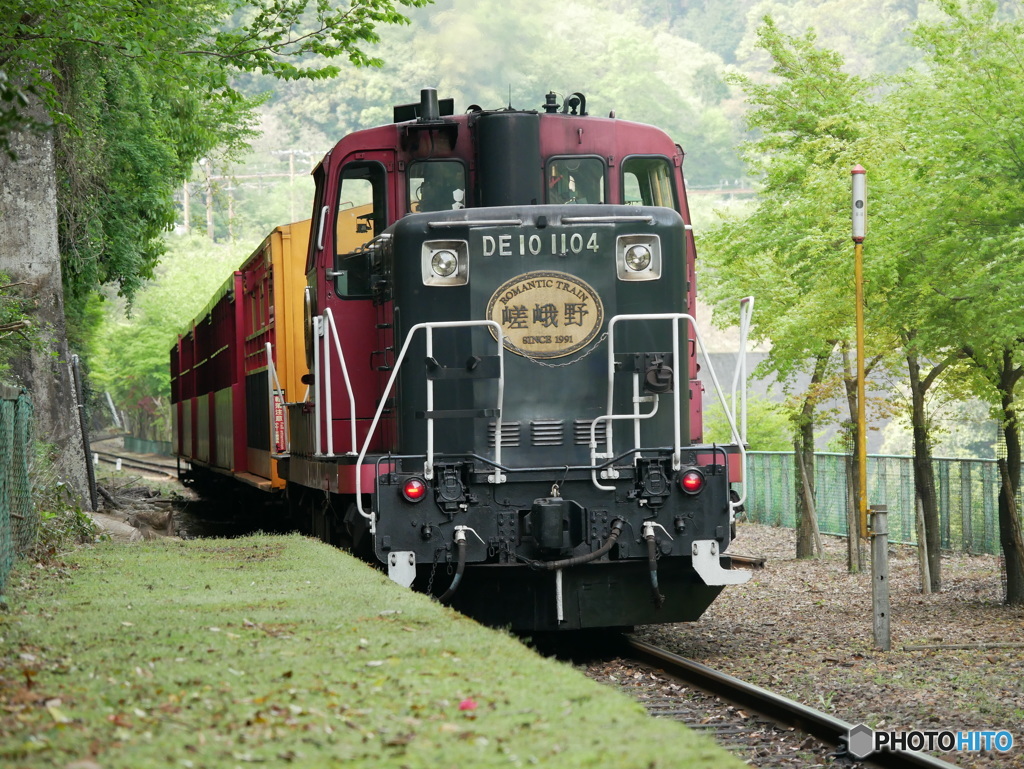 トロッコ保津峡駅にてDE10②