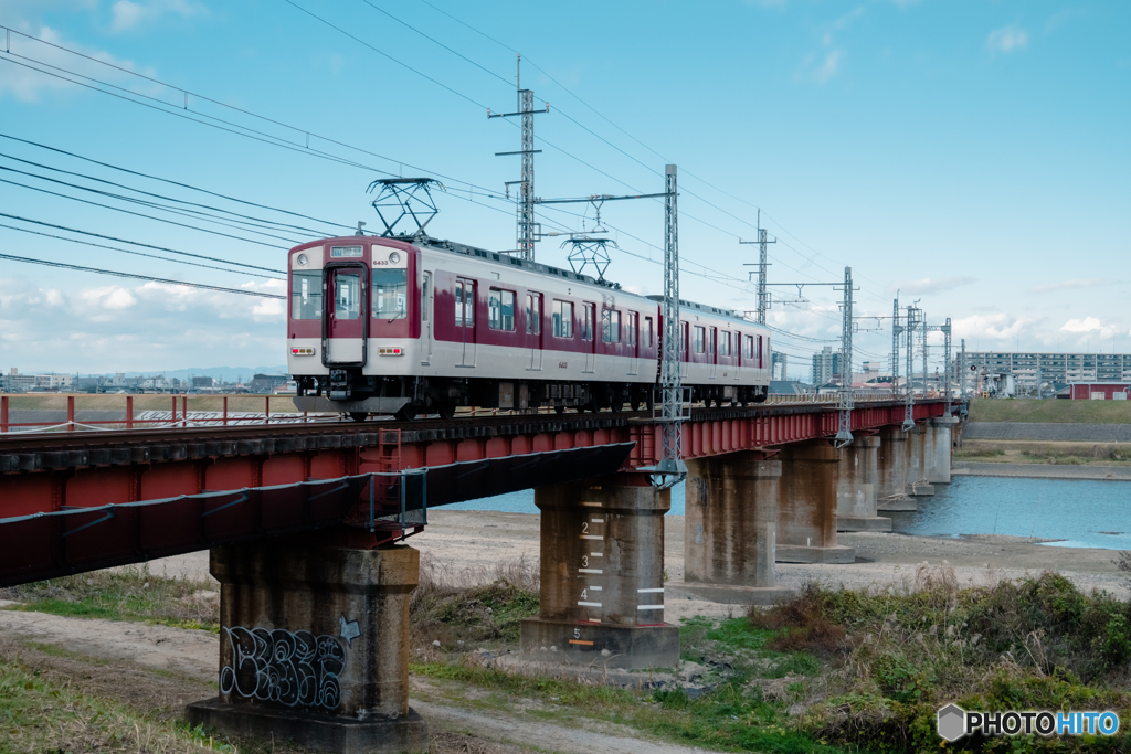 道明寺線の大和川橋梁