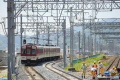 喜志駅にて
