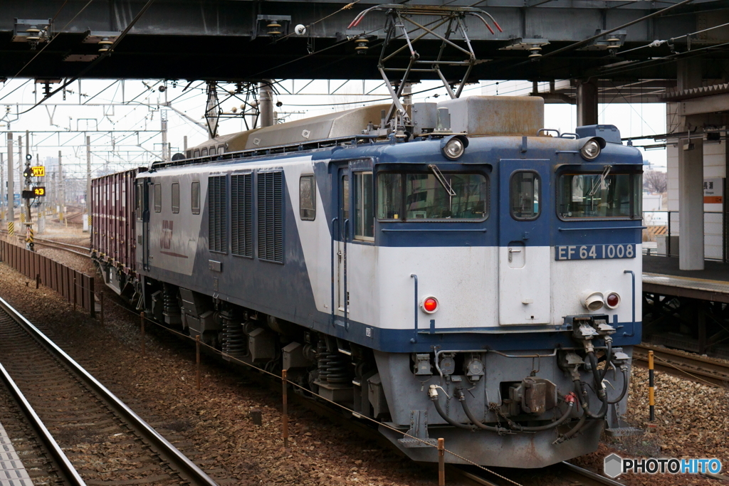北長瀬駅にてEF64