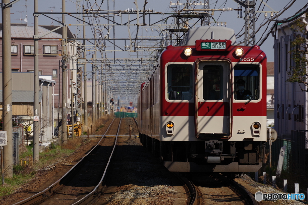 喜志第七号踏切にて