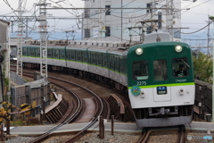 八幡市駅にて京阪2200系