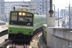 俊徳道駅にて201系