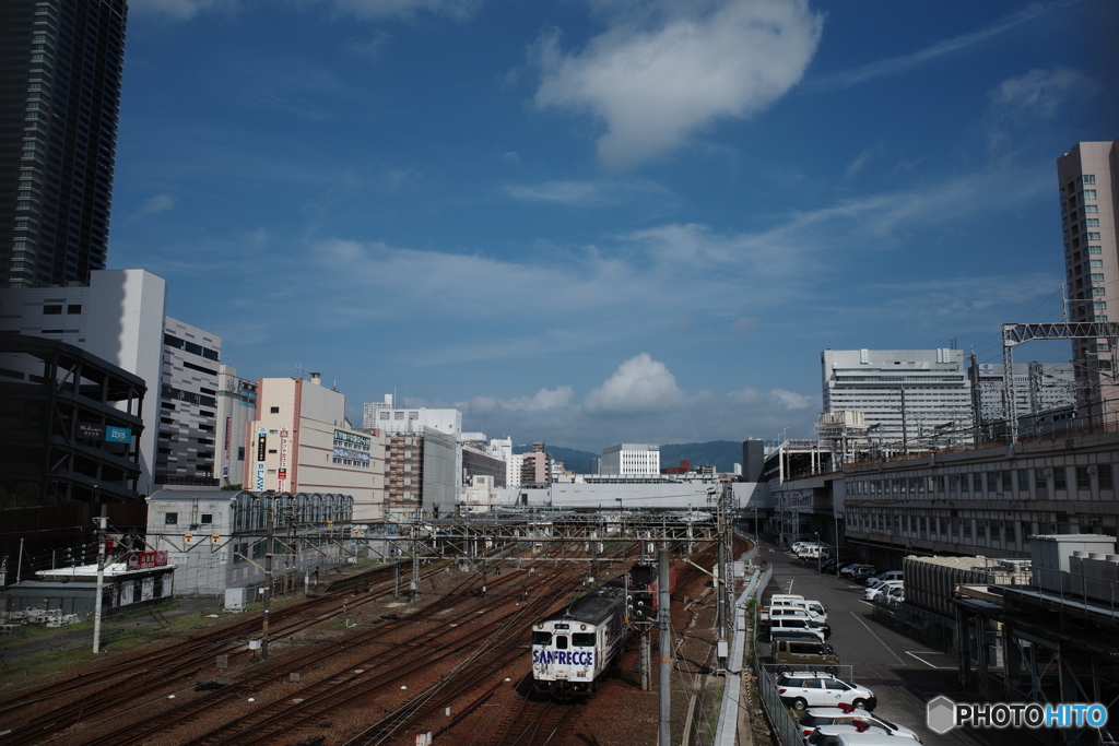 芸備線のサンフレッチェ広島応援ラッピングトレイン