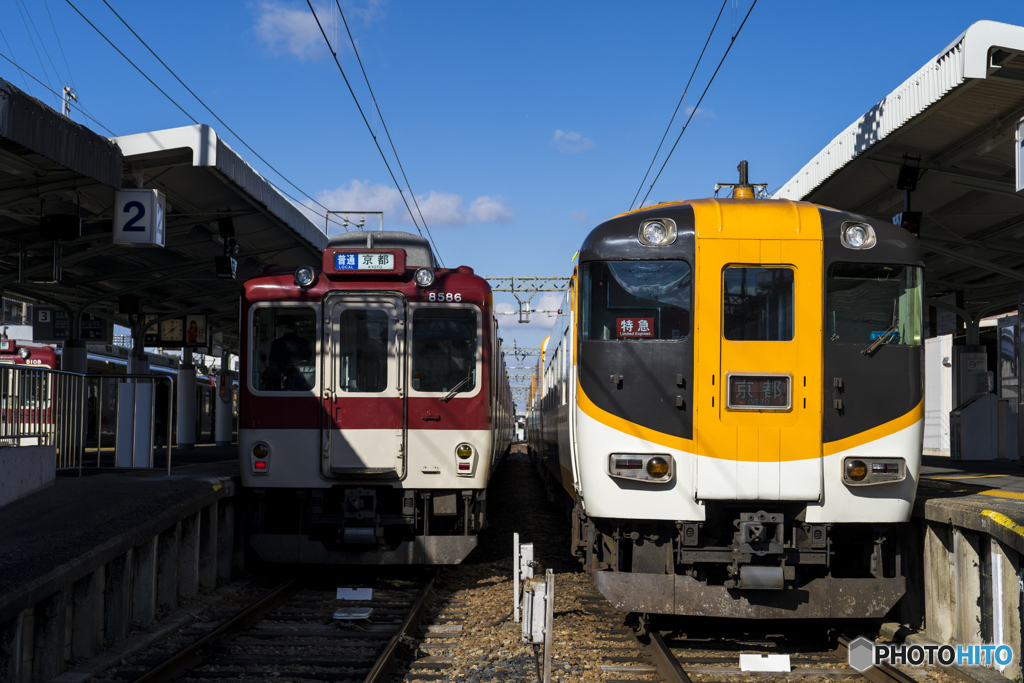 橿原神宮前駅にて
