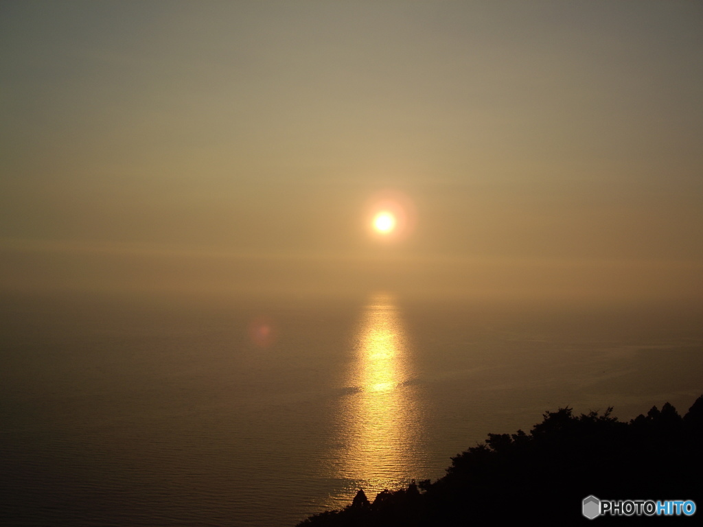 道の駅河野の夕日