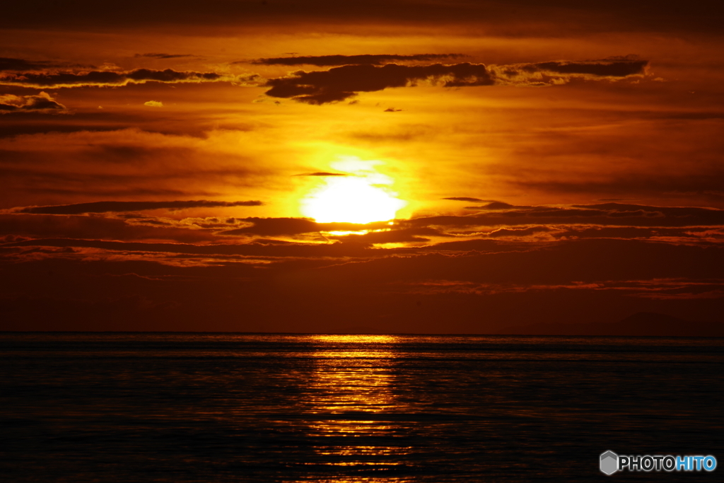 播磨灘の夕日