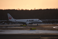 冬の新千歳空港_JAL
