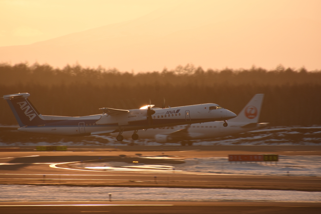 冬の新千歳空港_ANA