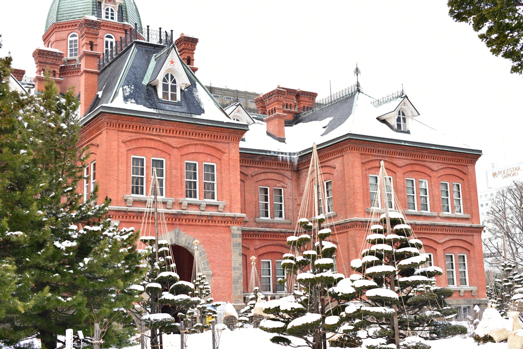 冬の赤レンガ庁舎