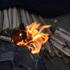 ソロキャンプ-焚き火