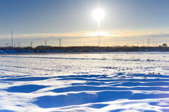 積雪の朝