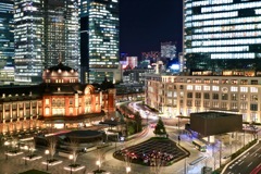 東京駅丸の内南口夜景