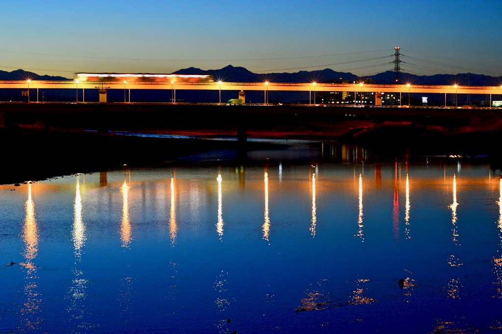 多摩川夕景