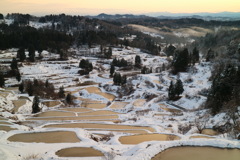 初冬の星峠棚田