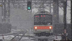 雪の京葉線(車両は武蔵野線205系)