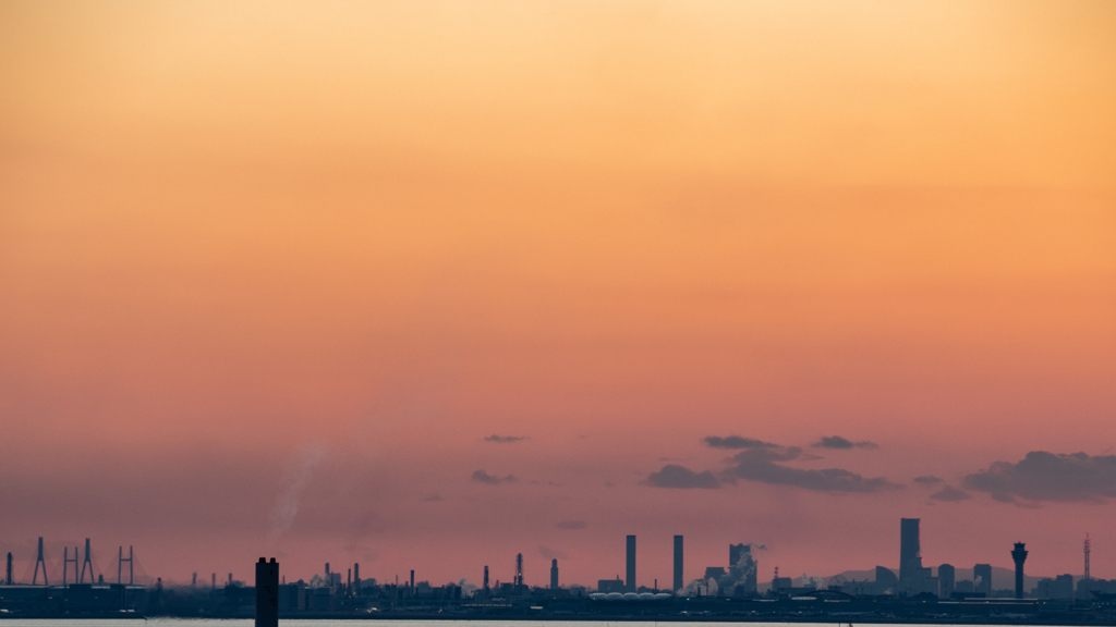 横浜・羽田方面夕景