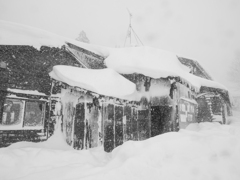 豪雪の温泉宿