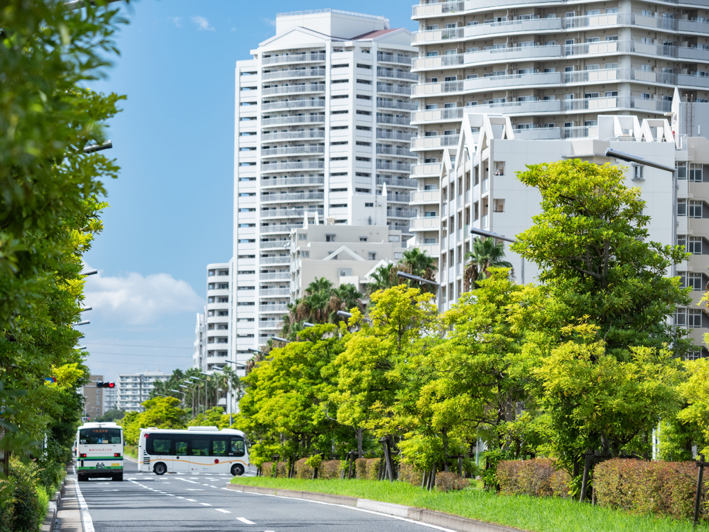 浦安昼景 夏の住宅地