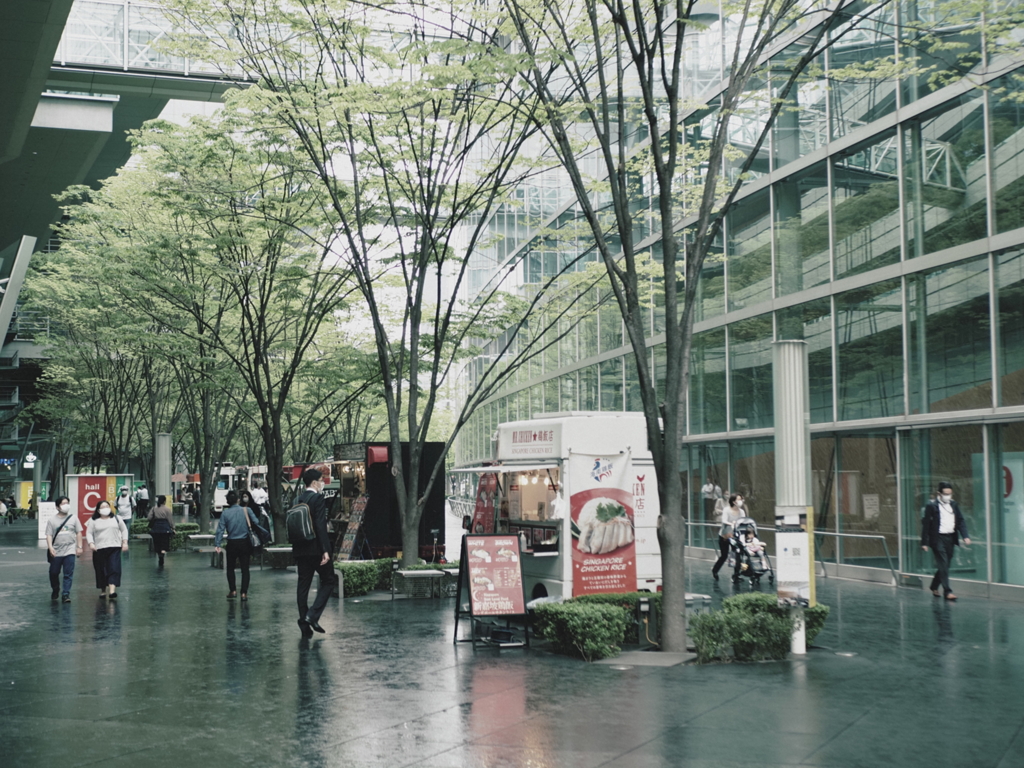 雨上がりの広場