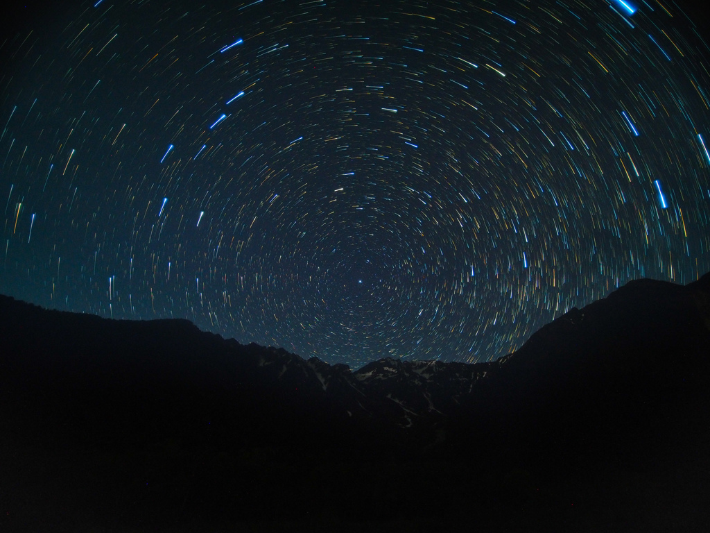 上高地ぐるぐる星景2