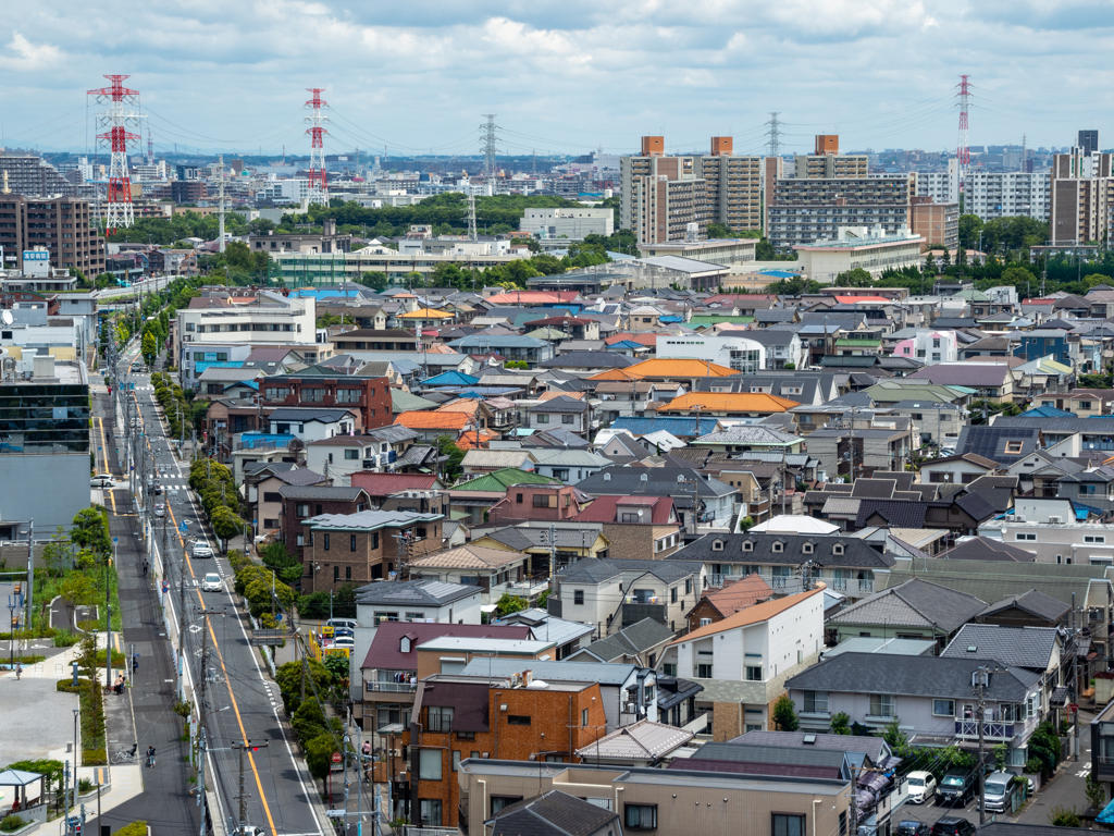 浦安昼景 市役所から海楽・市川市方面