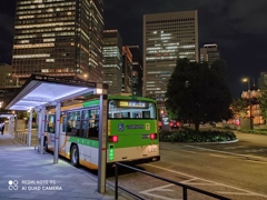 新機材テスト-東京駅丸の内南口バス停