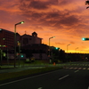 今朝の朝焼け
