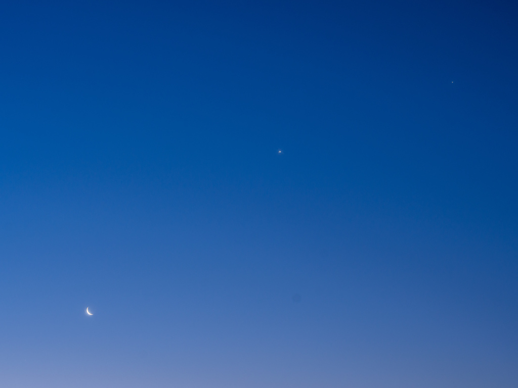 月と金星と木星