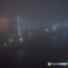 浦安夜景-霧の中