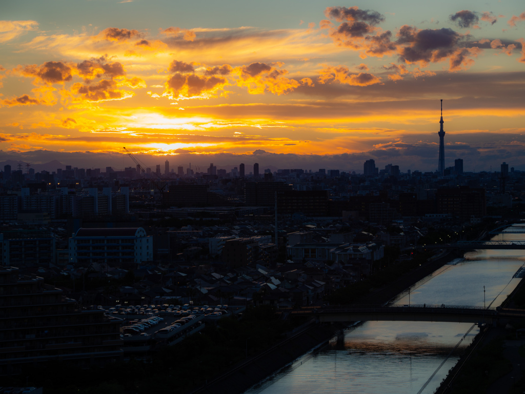 地元夕景