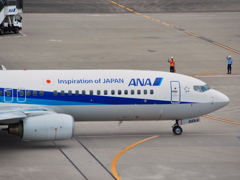 お見送り 全日本空輸/ANA  B737-800 JA66AN(羽田空港)