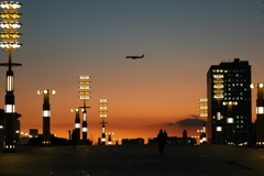 お台場の夕日
