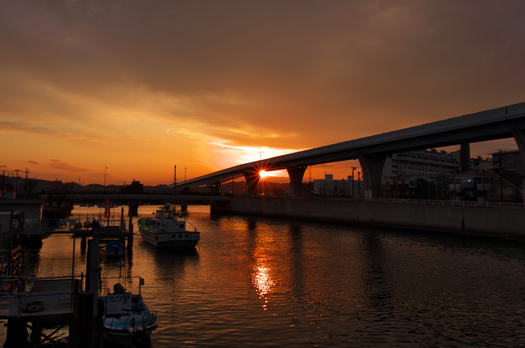 夕暮れ