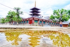 四天王寺にて