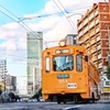 路面電車の走る町