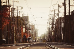 路面電車の走る街