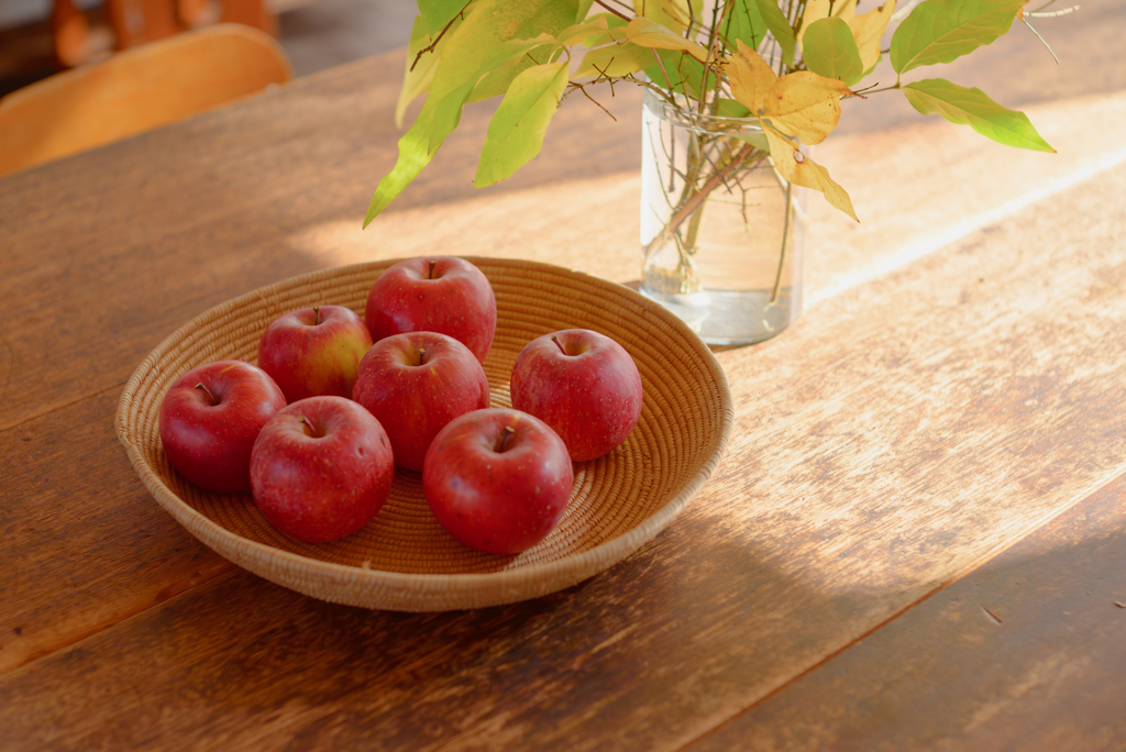 自家栽培ふじりんご