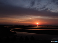 真玉海岸 夕焼け 