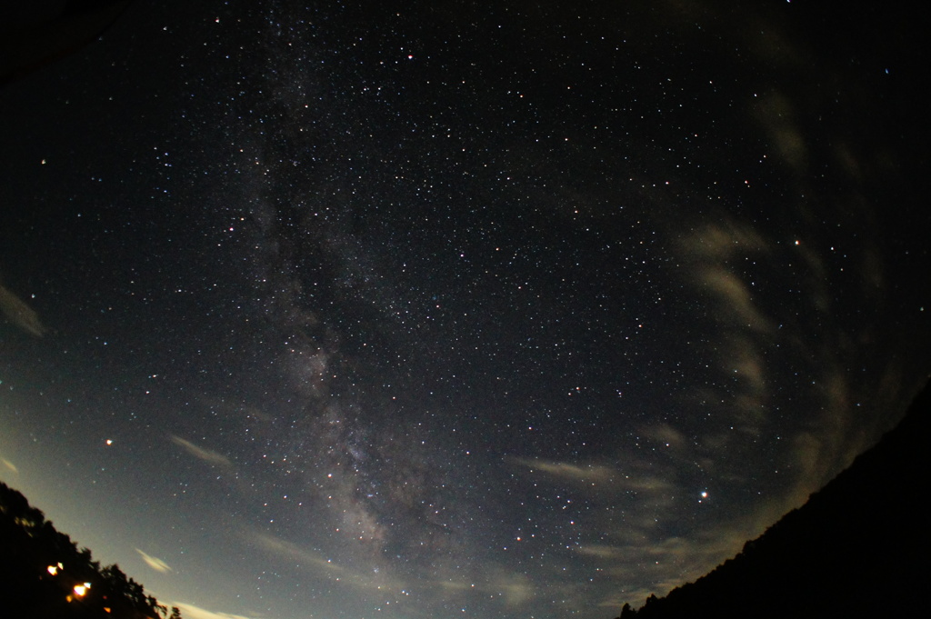 峰山高原 星空 フィッシュアイ