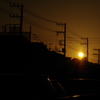 街の夕暮れ