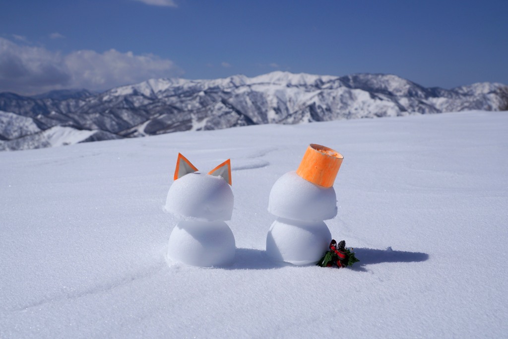 三国山で雪遊び