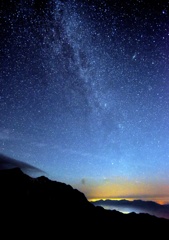 鹿島槍の夜空