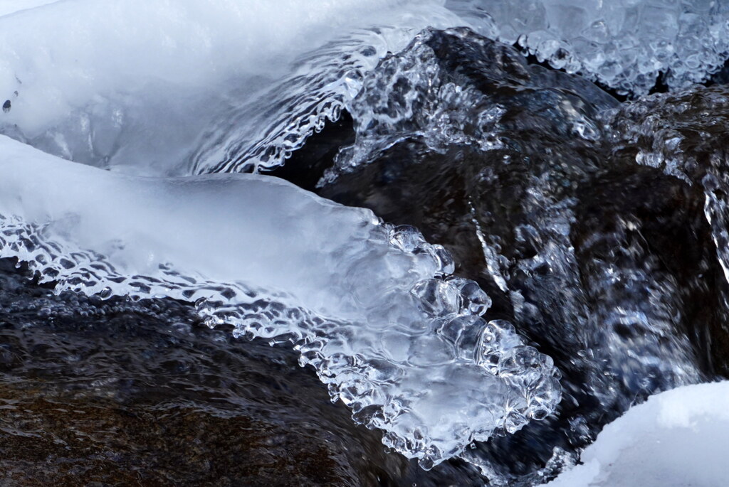 宝石付ける冬の沢