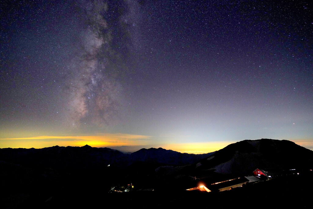 白馬山荘の夜