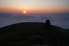 八方尾根の夜明け