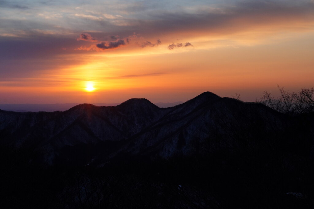 朝焼けの明智平