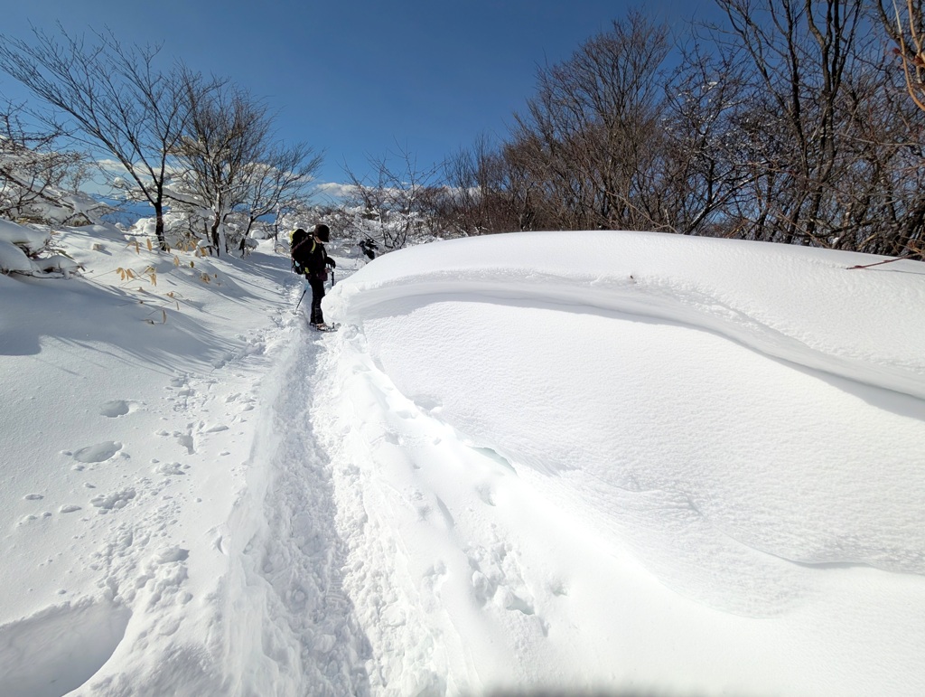 雪庇やっと出来ました