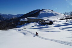 白一色の天神平