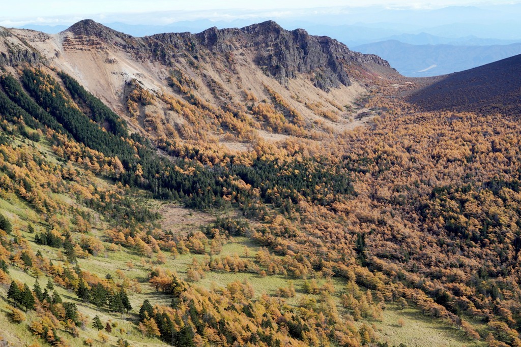 黄金色の外輪山